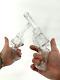 1920s Glass Revolver Bottles Pistol Gun Candy Liquor Storage Set Of Two Antique