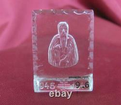 1946 Set Of Two Christian Bakelite & Glass Mini Icons St. Ivan Rilski