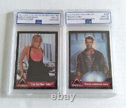 1990 Total Recall Card Set Two Graded Cards Arnold Schwarzenegger & Sharon Stone