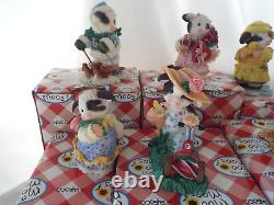 1996 MARY MOO MOOS Cows of the Month COMPLETE SET - with Display and Two Bonus