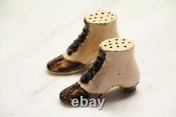 19th Century, Victorian Set of Two Toothpick Holder Depicting Woman Shoes