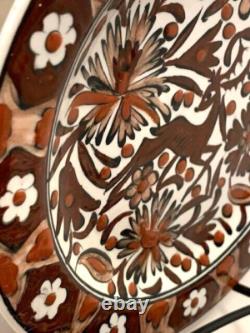 2 Ikaros Rhodes Greece Hangable Decorative Plates VTG MCM Hand Painted Signed