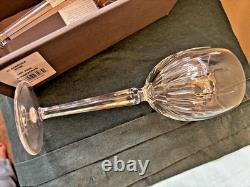 2 Signed Waterford Irish Crystal Blackrock 8 Signed Wine Goblets & Original Box