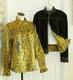2-pc St John Collection Black Jacket Artsy Yellow Silk Lining & Sj Button Top 14