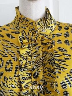 2-pc ST JOHN COLLECTION Black Jacket Artsy Yellow Silk Lining & SJ Button Top 14