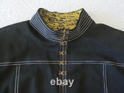 2-pc ST JOHN COLLECTION Black Jacket Artsy Yellow Silk Lining & SJ Button Top 14