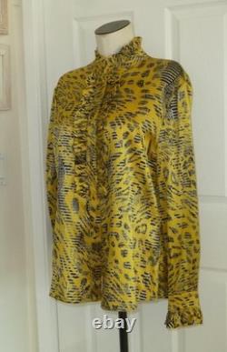 2-pc ST JOHN COLLECTION Black Jacket Artsy Yellow Silk Lining & SJ Button Top 14