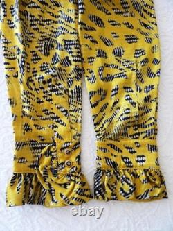 2-pc ST JOHN COLLECTION Black Jacket Artsy Yellow Silk Lining & SJ Button Top 14