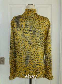 2-pc ST JOHN COLLECTION Black Jacket Artsy Yellow Silk Lining & SJ Button Top 14