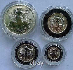 2001 Britannia Silver Proof Set Two Pound £2 Pound £1 50p and 20p