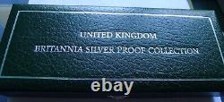 2001 Britannia Silver Proof Set Two Pound £2 Pound £1 50p and 20p