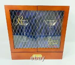 2002 Crown Royal Special Reserve 750ml Two Glass Wooden Gift Set (No Bottle)