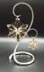 2014 Swarovski Snowflake Ornaments Set Large & Little With A Stand 5063341 Box