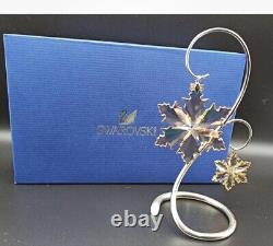 2014 Swarovski Snowflake Ornaments Set Large & Little with a Stand 5063341 Box