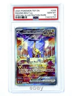 2024 Pokemon TEF EN Raging Bolt EX #208 Temporal Forces PSA 10 GEM MT