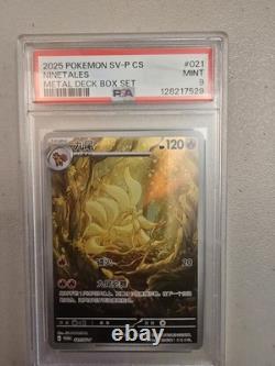 2025 Pokemon Simplified Chinese Sv-p Promo #021 Ninetales Metal Deck Box Set
