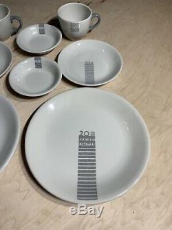 20th Century Limited Railroad Dinnerware Set For Two Rare! Plates Coffee Cup