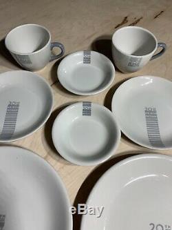 20th Century Limited Railroad Dinnerware Set For Two Rare! Plates Coffee Cup