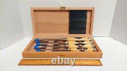 4 Pc Set Two Cherries Wood Chisels 10 16 20 26 Germany Vintage New In Wood Case