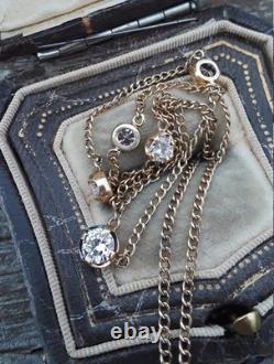 7.00 Ct Prong Set Diamond By The Yard Necklace 14K Two-Tone Gold Over 18 Long
