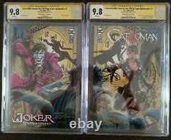 80 ANNIVERSARY Catwoman/Joker NEAL ADAMS signed SS CGC 9.8 two book set