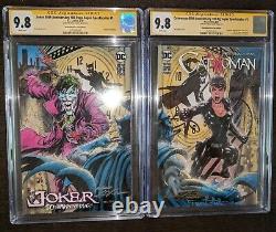 80 ANNIVERSARY Catwoman/Joker NEAL ADAMS signed SS CGC 9.8 two book set