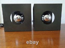 A Set of Two 60s 70s Philips NWS 67 Wall Table Cube Lights Bulbs Brown