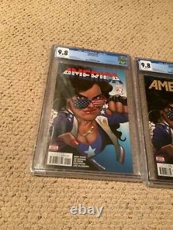 AMERICA #1 TWO BOOK SET BOTH CGC 9.8 1st PRINT & 2nd PRINT AMERICA CHAVEZ SOLO