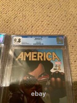 AMERICA #1 TWO BOOK SET BOTH CGC 9.8 1st PRINT & 2nd PRINT AMERICA CHAVEZ SOLO