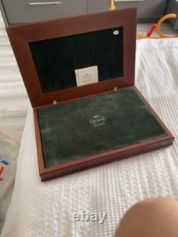 Acca Castellani Italian Poker Set Silver 925 Wood Box Cards And Chips Sealed New