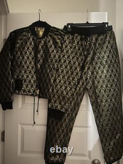 Adidas Premium SS/2020 Black Gold Reversible Jacket pant set outfit collection