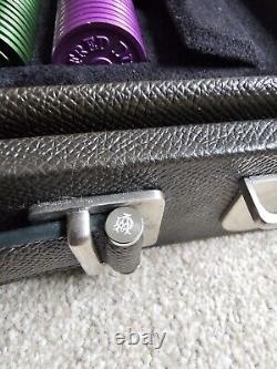 Alfred Dunhill London Bourdon Carbon Fibre Poker Set Leather Case Complete