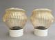 Amber Glass Ceiling/wall Lamp Art Deco Style Made In Austria Set Of Two
