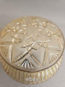 Amber glass ceiling/wall lamp art deco style made in Austria set of two