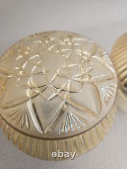 Amber glass ceiling/wall lamp art deco style made in Austria set of two