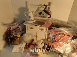 American Girl collection 80 items two dolls bed furniture clothes sets and more