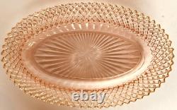 Anchor Hocking MISS AMERICA Pink Depression Glass Serving Bowl, Celery, Platter