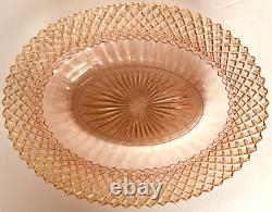 Anchor Hocking MISS AMERICA Pink Depression Glass Serving Bowl, Celery, Platter