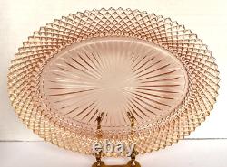 Anchor Hocking MISS AMERICA Pink Depression Glass Serving Bowl, Celery, Platter