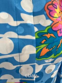 Anne Crimmins Silk Skirt Suit Set Umi Collections Blue Dots Size 12 Vintage 80s