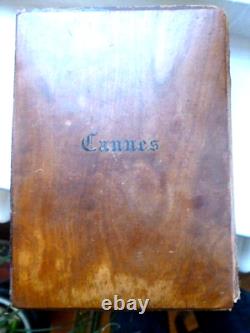 Antique 19th c Sorrento photo album, photos from South France, two hand coloured