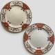 Antique Davenport Longport Imari Dinner Plates Set Of Two 1793-1820