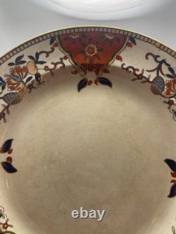 Antique Davenport Longport Imari Dinner Plates Set Of Two 1793-1820