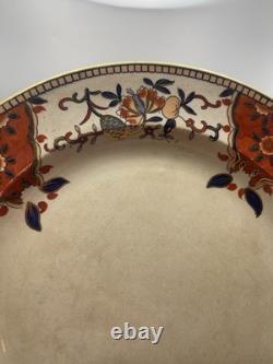 Antique Davenport Longport Imari Dinner Plates Set Of Two 1793-1820