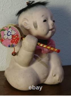 Antique Japanese ichimatsu doll A set of two baby dolls Japanese doll m