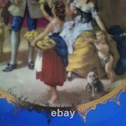 Antique Kuba Porzellan Bavaria Germany Décor Old Vienna Fragonard 24k Plate
