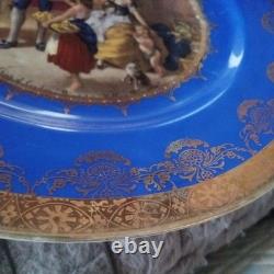 Antique Kuba Porzellan Bavaria Germany Décor Old Vienna Fragonard 24k Plate