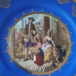 Antique Kuba Porzellan Bavaria Germany Décor Old Vienna Fragonard 24k Plate