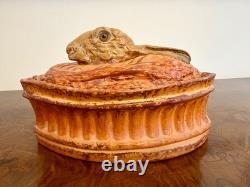 Antique Pillivuyt France Porcelain Rabbit/Hare Tureen