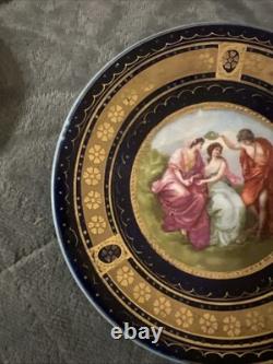 Antique Royal Vienna Beehive Mark Hand Painted Portrait Vintage Cup & Saucer